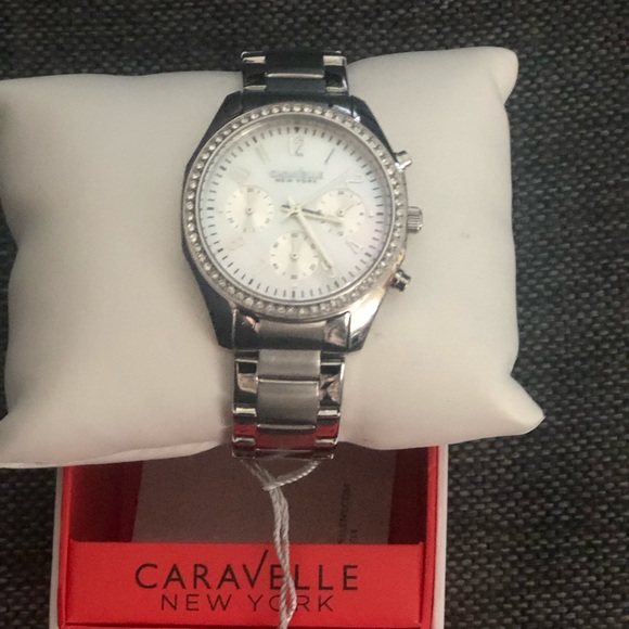 Caravelle New York Swarovski Crystal Watch - Picture 2 of 3